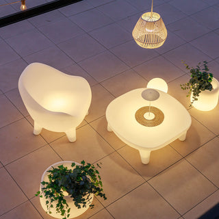 mesas de exterior con luz