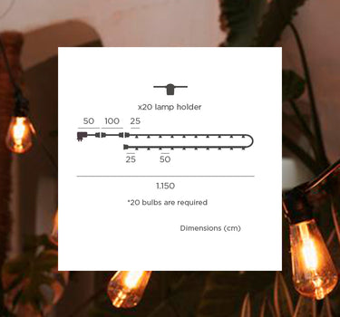 GUIRNALDA DE LUCES ALLEGRA 220V BLACK