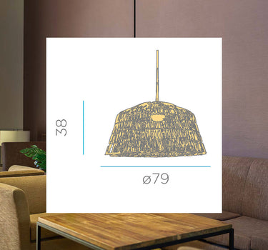 LÁMPARA COLGANTE AMALFI 80 HANG  | USO INTERIOR