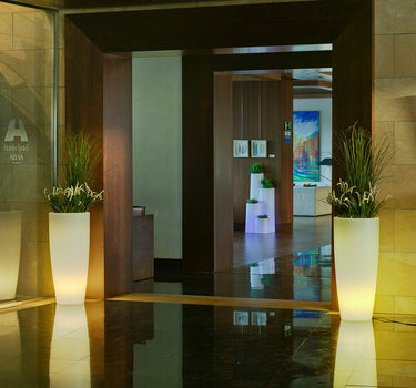 Macetero con luz BAMBÚ 90