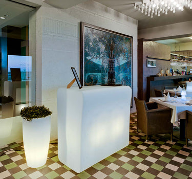 Macetero con luz Bambú 70