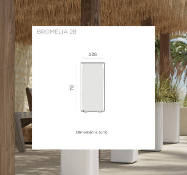 Jardinera alta rectangular de color BROMELIA 28