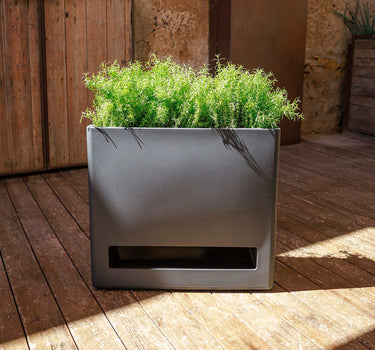 Jardinera alta rectangular con ruedas BROMELIA 78