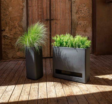 Jardinera alta rectangular con ruedas BROMELIA 78