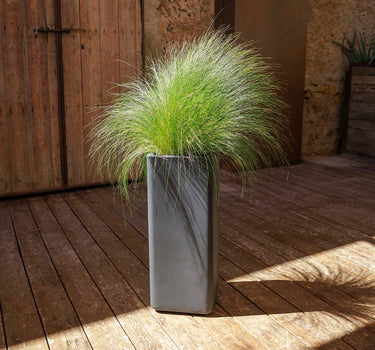 Jardinera alta rectangular con ruedas BROMELIA 28