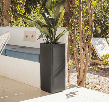 Jardinera alta rectangular con ruedas BROMELIA 78