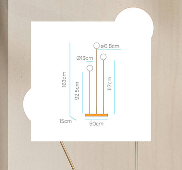 Lámpara de pie con cable BRUNA 165