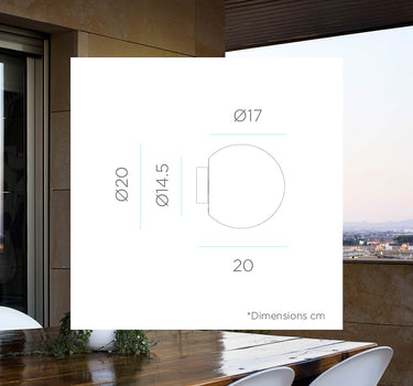 APLIQUE DE PARED ESFÉRICO BULY 20 WALL