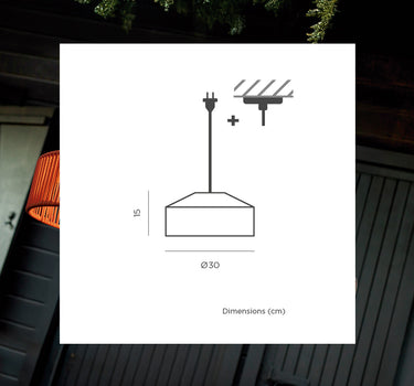 LÁMPARA COLGANTE CON CABLE CALABARDINA