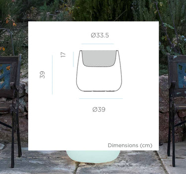 Macetero redondo con luz CAMELIA 40