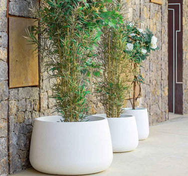 Macetero redondo de color CAMELIA 80