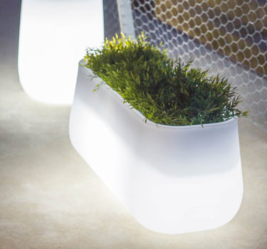 Macetero largo con luz CAMELIA LARGE