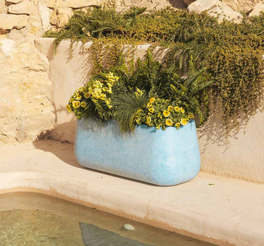 CIRCOOLAR Macetero redondo de color CAMELIA Material Reciclado