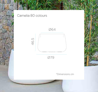 Macetero redondo de color CAMELIA 80