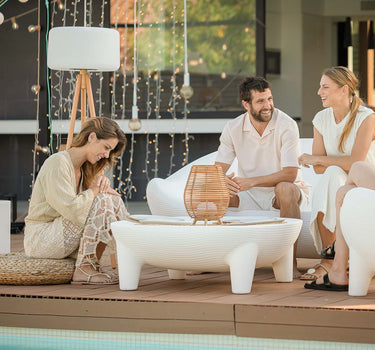 LÁMPARA DE PIE DE DISEÑO CON PATAS DE MADERA CHLOE 140