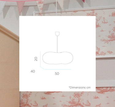 LÁMPARA COLGANTE CON FORMA DE NUBE CLAUDY HANG BLANCO