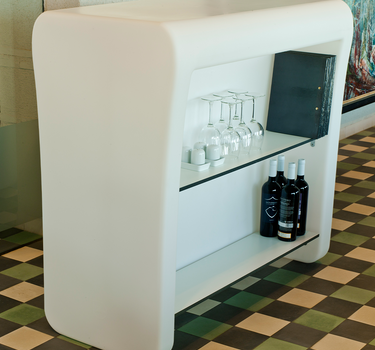 Barra de Bar Recta Iluminada Creta 120 cm.