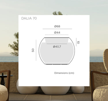 Macetero redondo de color DALIA 50