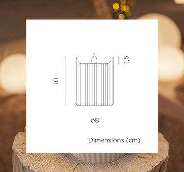 LÁMPARA DE FORMATO VELA DOLO CERAMIC (Pack 2 unidades)