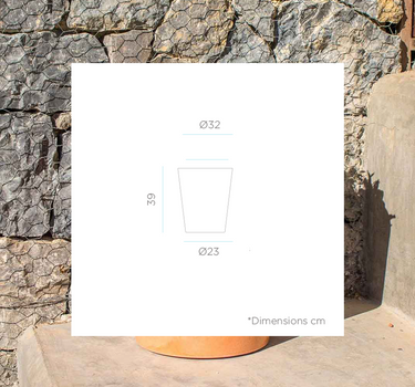 Macetero redondo de color GERBERA 33