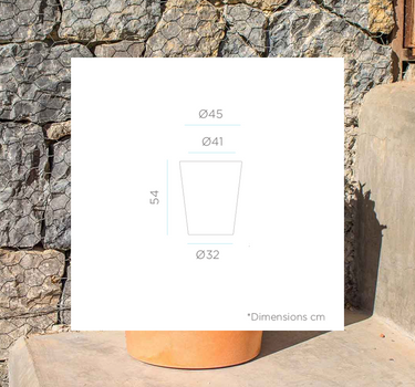 Macetero redondo de color GERBERA 45