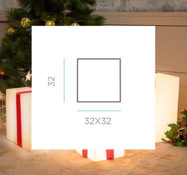 CUBO NAVIDEÑO ILUMINADO GIFTY 32