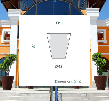 Macetero grande de color GIRASOL 90