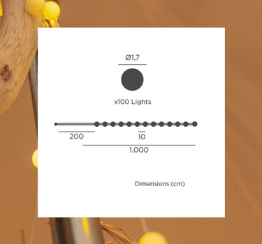 GUIRNALDA SOLAR PARA EXTERIOR GRISELDA MATE