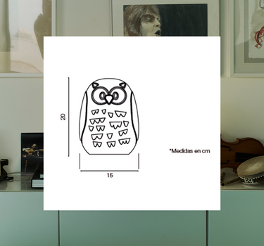 LÁMPARA DECORATIVA CON FORMA DE BÚHO GUFO 40
