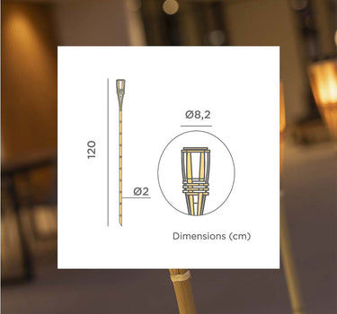 Pica solar para jardín con luz efecto fuego HIAMA (24 unidades)