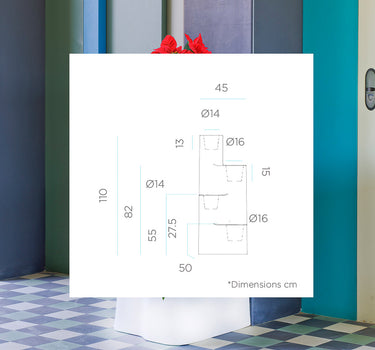 Macetero alto con luz HIEDRA