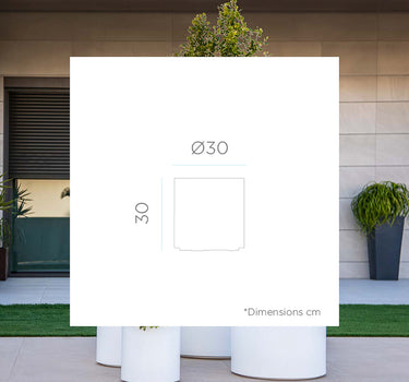 Macetero redondo de color HORTENSIA 30