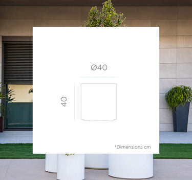 Macetero redondo de color HORTENSIA 40