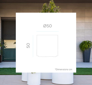 Macetero redondo de color HORTENSIA 50