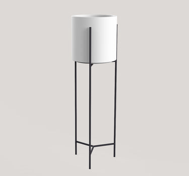 MACETERO DE PIE: SOPORTE LIFT + HORTENSIA 30 BLANCO