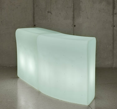 Barra de Bar Curva con Luz Ibiza 120