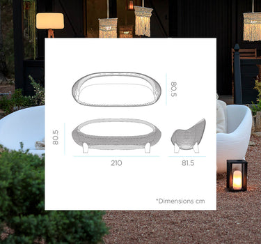 Sofá de Exterior con Iluminación Solar Jamaica