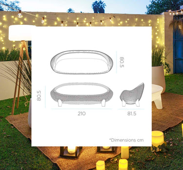 Sofá de Exterior con Iluminación Solar Jamaica
