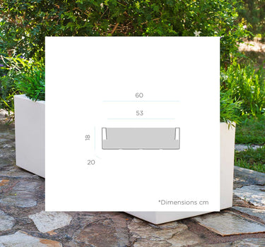 Macetero rectangular de color JARA 100 x 35