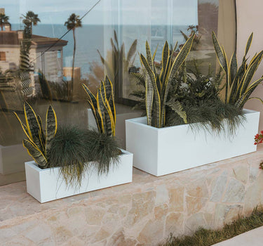 Macetero rectangular de color JARA 100 x 35