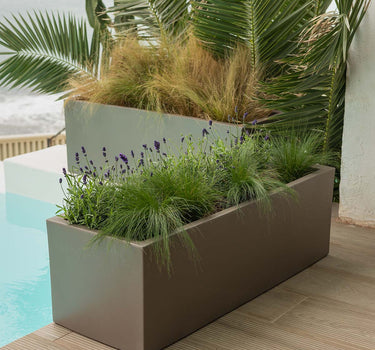 Macetero rectangular de color JARA 100 x 35