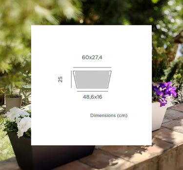 MACETERO RECTANGULAR JAZMIN 60 COLOR