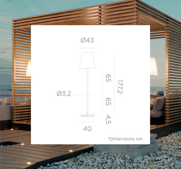 LÁMPARA DE PIE PARA EXTERIOR LOLA SLIM 180
