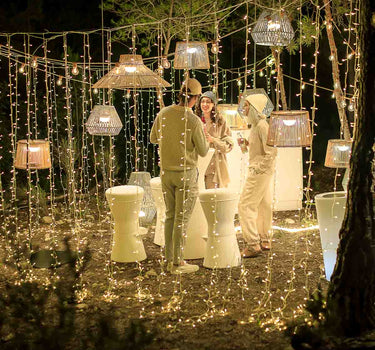 GUIRNALDA CORTINA DE LUCES PARA EXTERIOR LUCEO 3x2