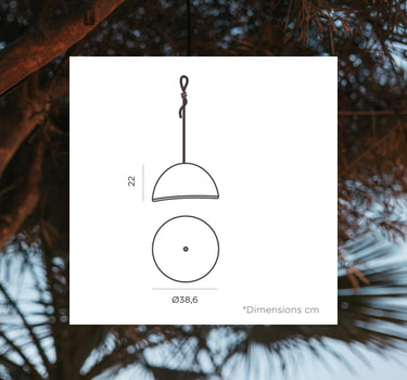 Lámpara colgante sin cables LUNA