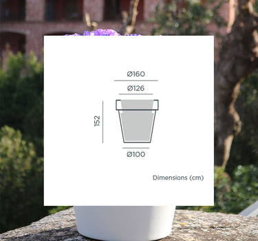 Macetero gigante de color MAGNOLIA 160CM