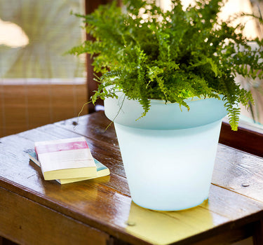 Macetero redondo con luz MAGNOLIA 30