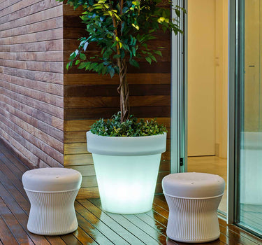 Macetero redondo con luz MAGNOLIA 60