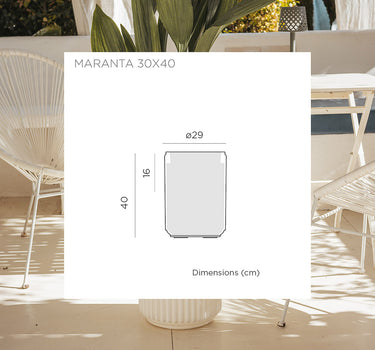 Macetero redondo de color Maranta 30 x 70