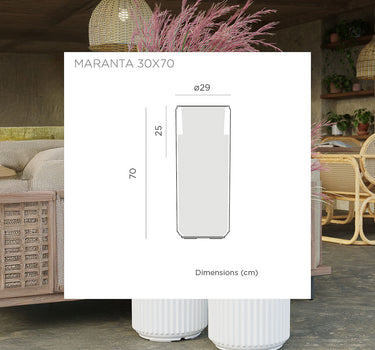 Macetero redondo de color Maranta 30 x 40